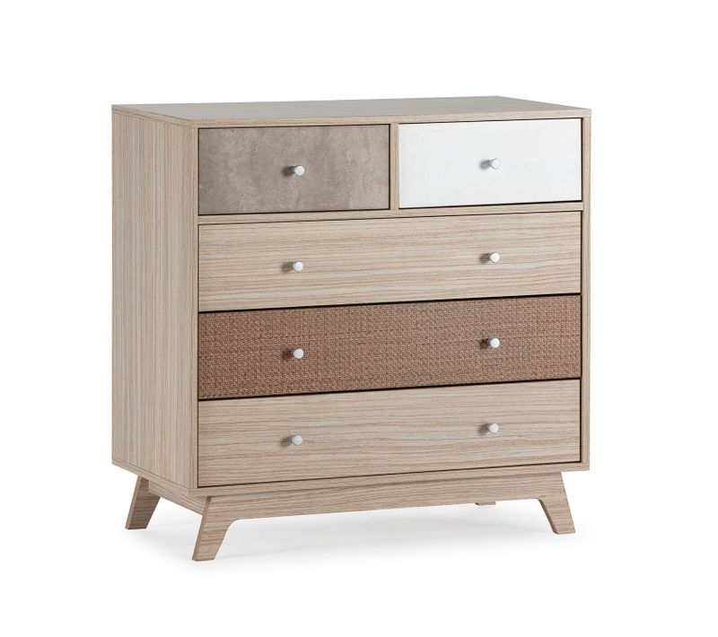 Commode De Nuit Maia 5 Tiroirs Multicolores