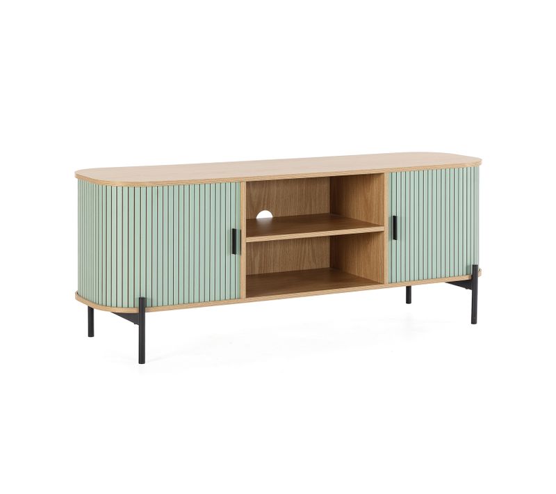 Meuble TV Mónaco 2 Portes Couleur Bleu