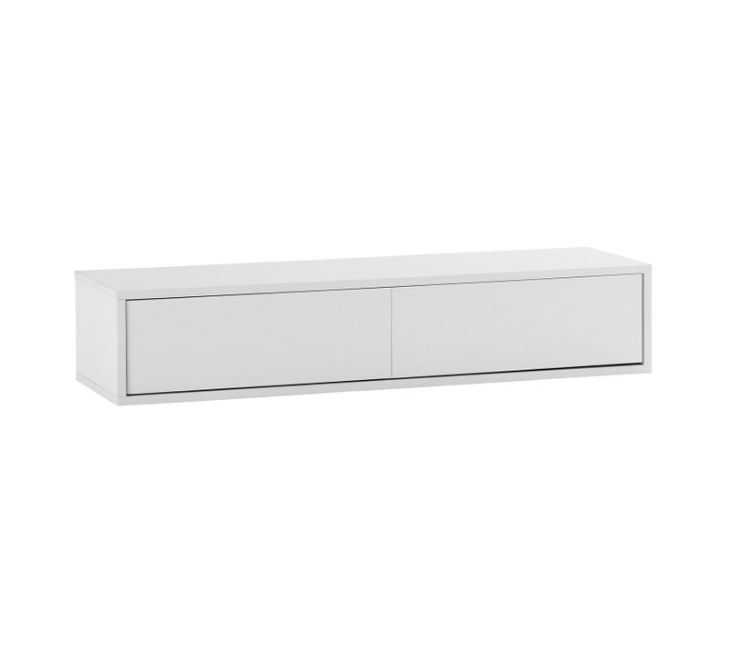 Table Console Flottante Auri 2 Tiroirs Couleur Blanc