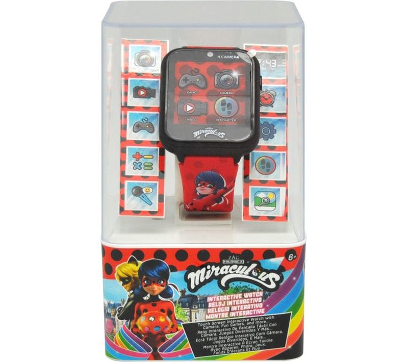 Montre Interactive Miraculous Ladybug Tactile — Caméra, Jeux Et Podomètre
