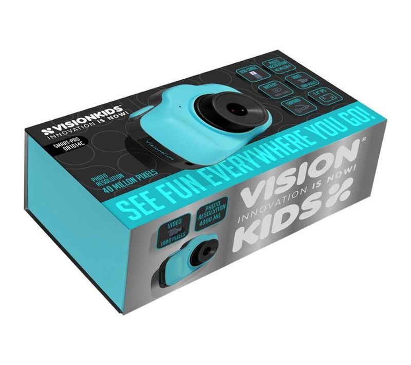 Appareil Photo Digital Enfant Bleu - 40 Mpx, Vidéo 1080p, Batterie Rechargeable