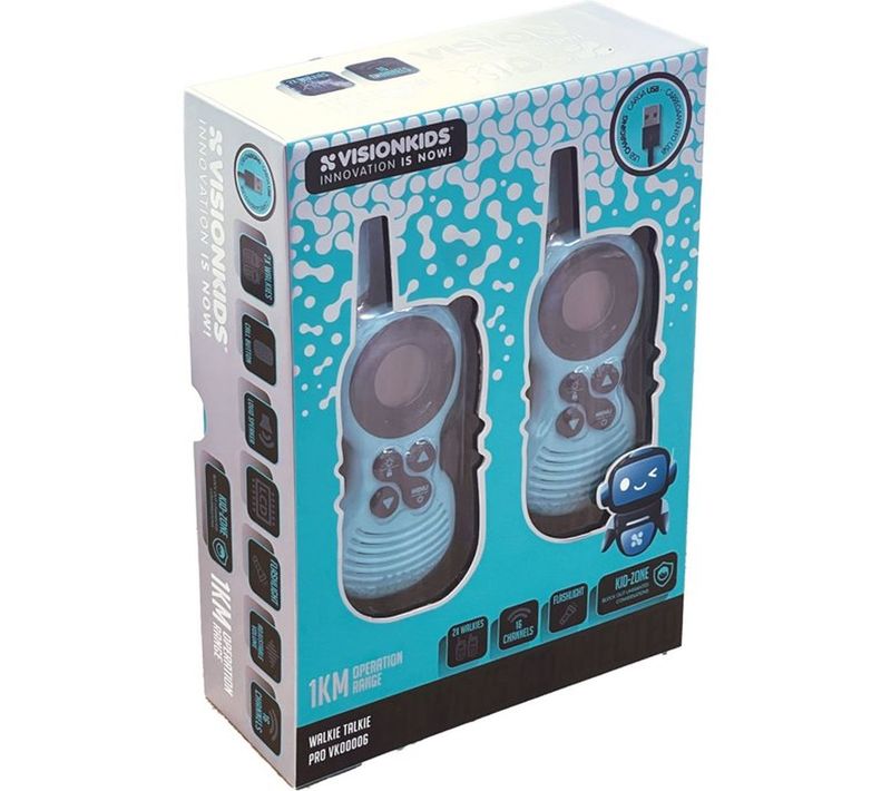 Talkie-walkie Enfant Vision – 1 Km, 16 Canaux, USB Rechargeable