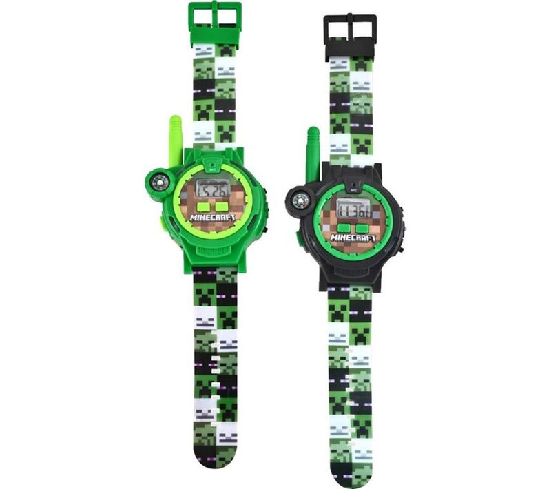 Montre Enfant 2-en-1 Minecraft - LCD + Talkie‑walkie 100 M Avec Boussole