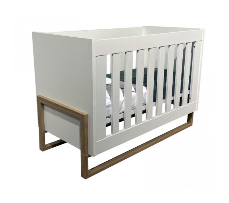 Lit Bébé Tivoli - 140x70 Cm Blanc-bois