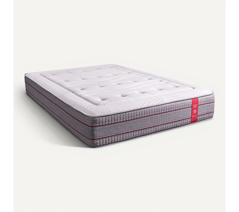 Matelas Hybride 90x200 Cm SCARLET - Mi-ferme - Epaisseur 26 cm