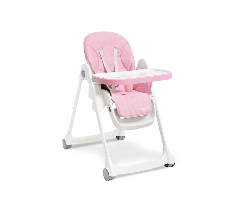 Chaise Haute Pliable Comfort Eat En Rose - Sécurité Et Confort
