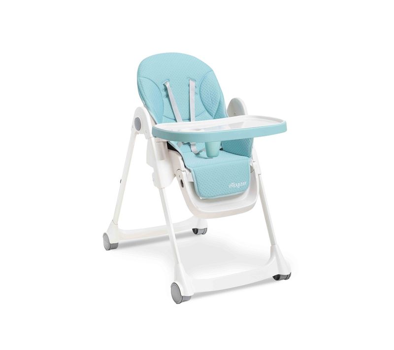 Chaise Haute Pliable Comfort Eat Vert - Confort Et Sécurité Pour Bébé
