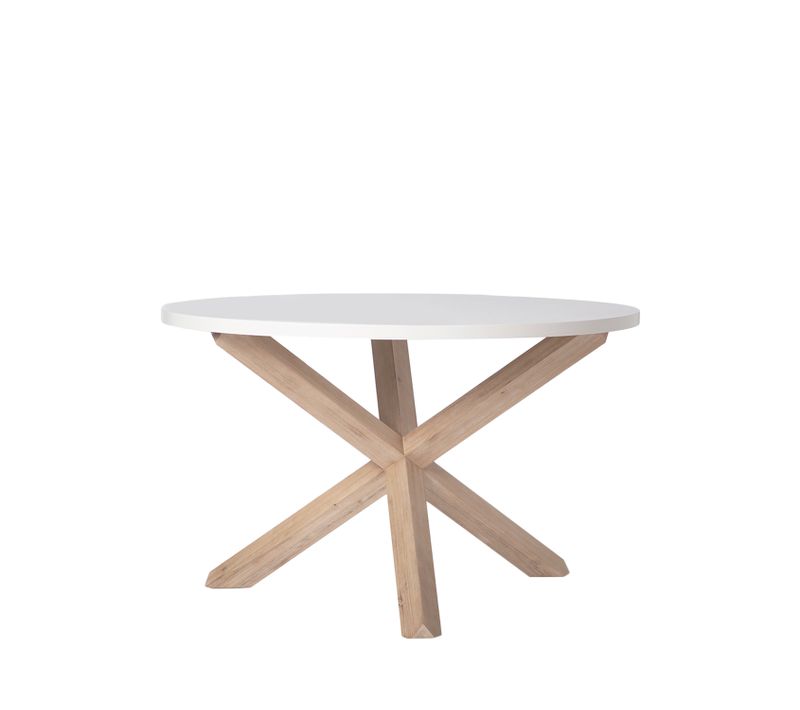 Table Fixe En Bois Blanc 120x76cm