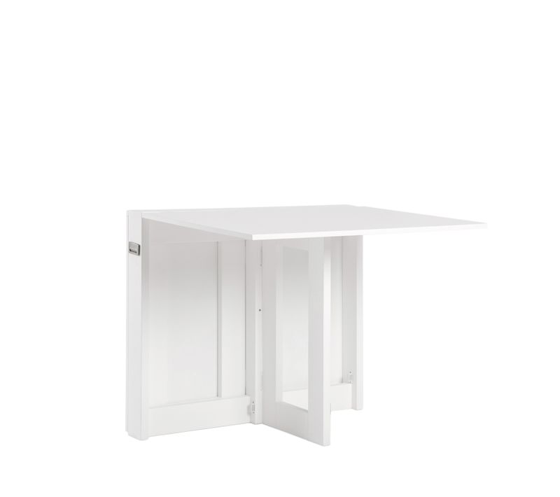 Table De Salle à Manger Pliable Blanc 90/160 X 78 Cm