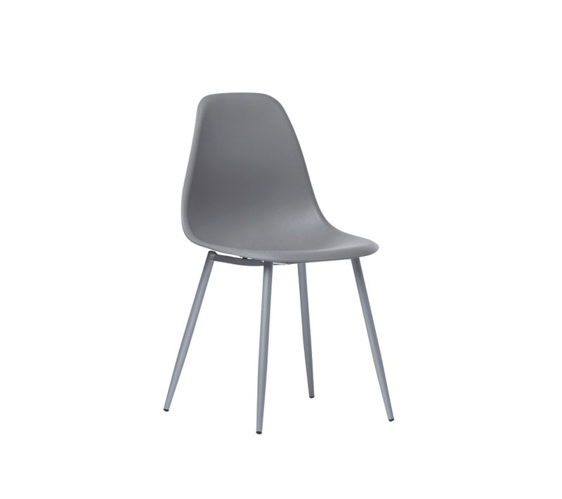 Chaise De Cuisine En Plastique Gris 45x80cm