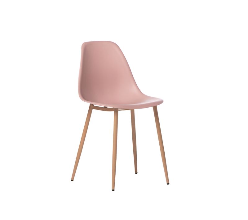 Chaise De Cuisine En Plastique Rose 45x80cm