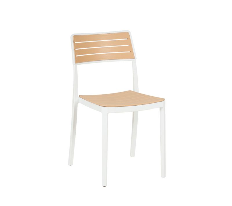Chaise D'extérieur En Plastique Blanco-natural 41x81cm