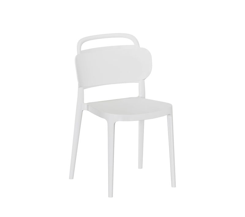 Chaise D'extérieur En Plastique Blanc 47x78cm