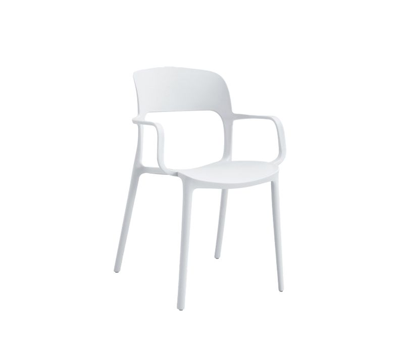 Chaise De Cuisine En Plastique Blanc 53x83cm