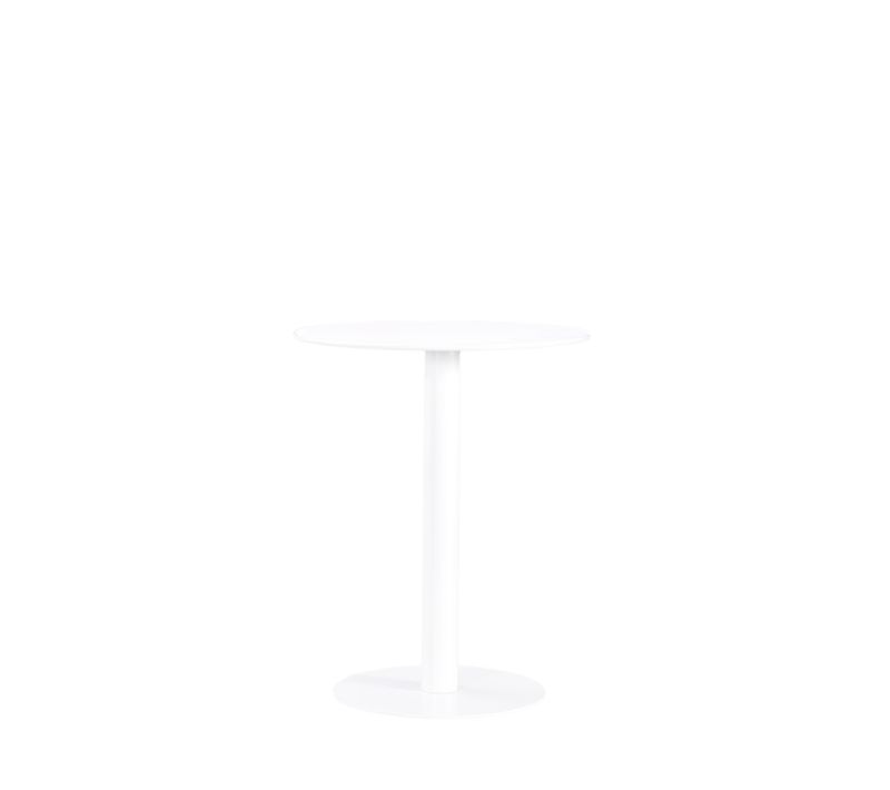 Table Fixe En Métal Blanc 60x76cm