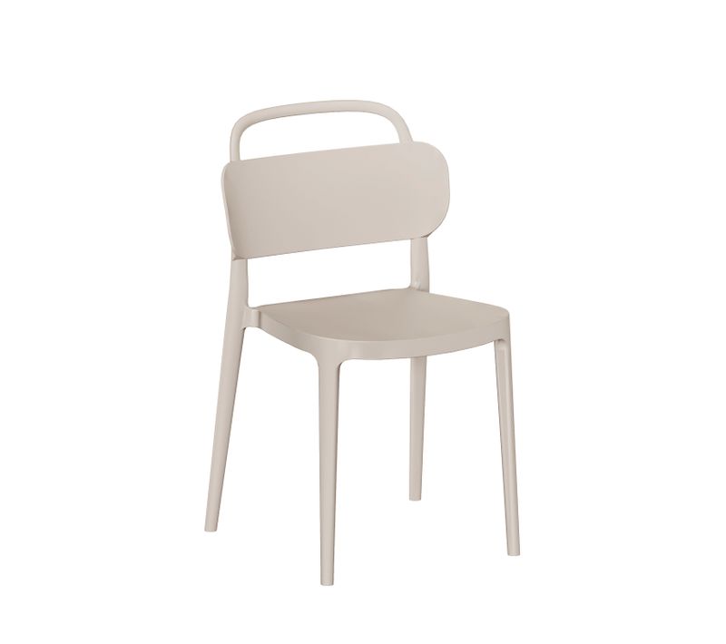 Chaise D'extérieur En Plastique Beige 47x78cm