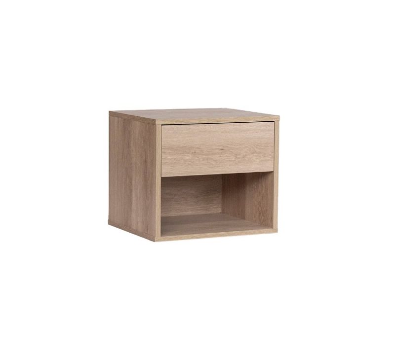 Table De Chevet Flottante En Bois Naturel 40x35cm