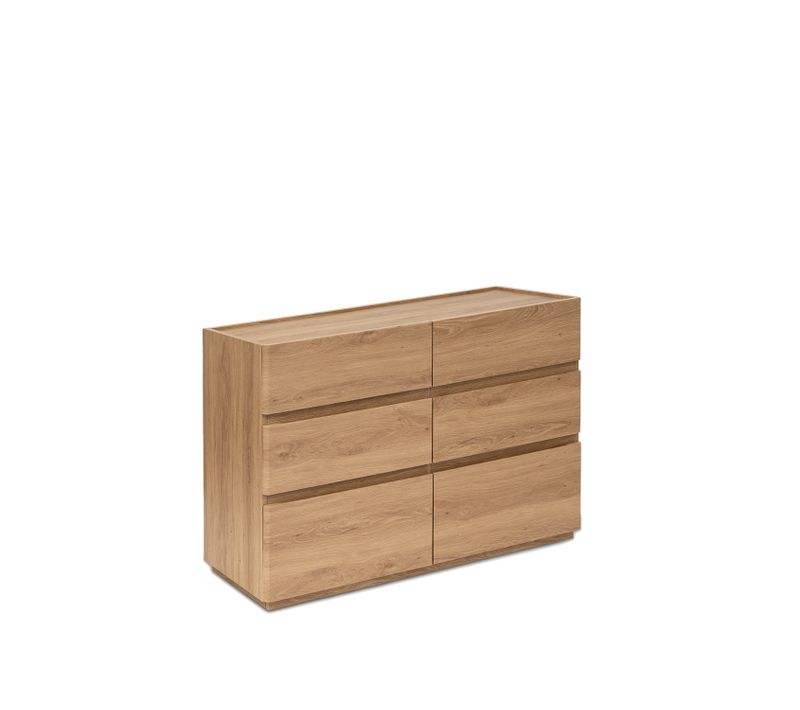 Commode Double En Bois Naturel 120x78cm