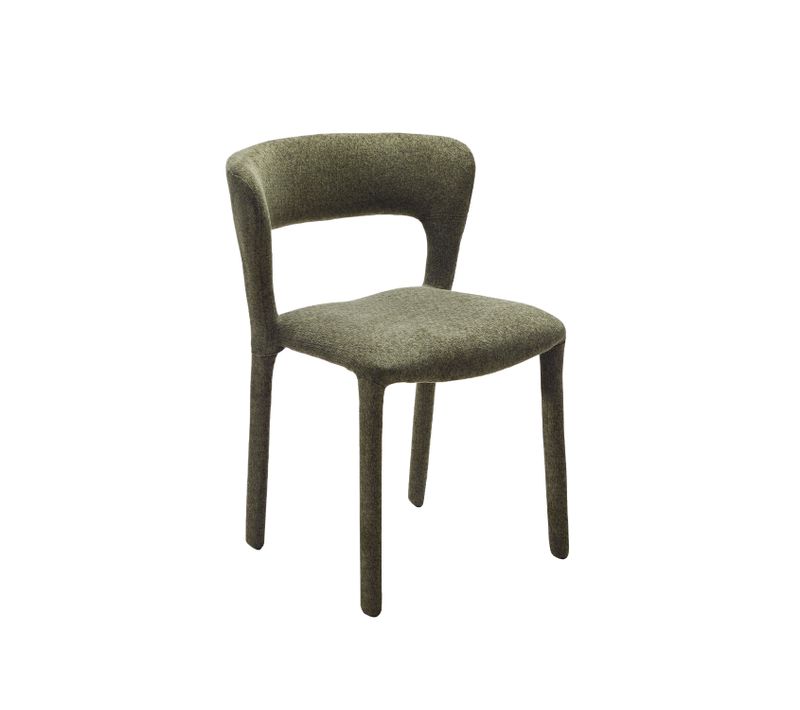 Chaise De Salle À Manger En Tissu Vert Foncé 53x77cm