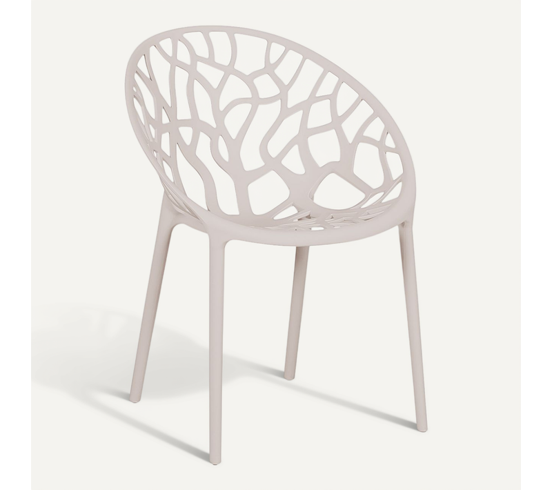 Chaise De Cuisine En Plastique Beige 58x79cm