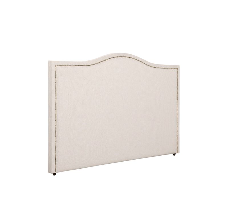 Tête De Lit Double En Tissu Beige 165x120cm
