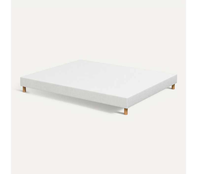 Sommier Tapissier 160x200 - Bois Massif D'épicéa - Blanc