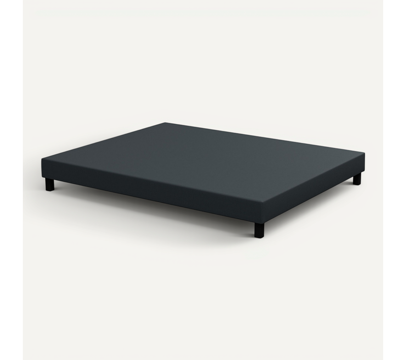 Sommier Tapissier 160x200 - Bois Massif D'épicéa - Anthracite