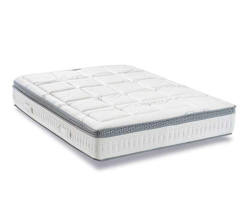 Matelas Hybride 140x190 Cm PROMOTHEUS - Ressorts Ensachés - Accueil Mémoire De Forme - Ép. 28 Cm