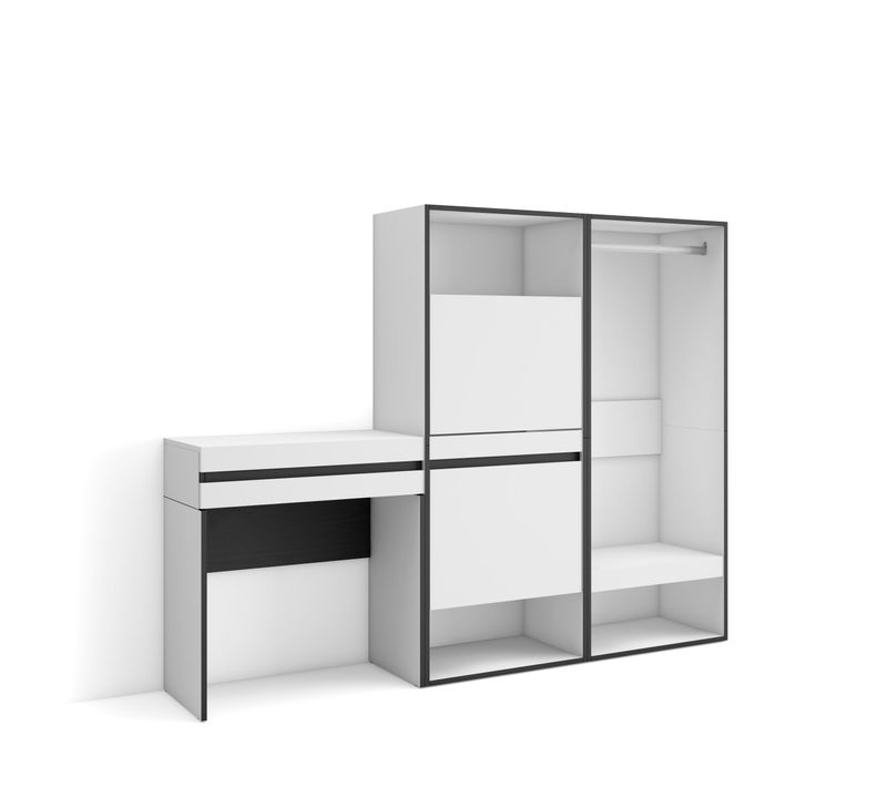 Table Console D'entrée, 190x35x145cm, Meuble à Chaussures, Vestiaire Ouvert, Blanc