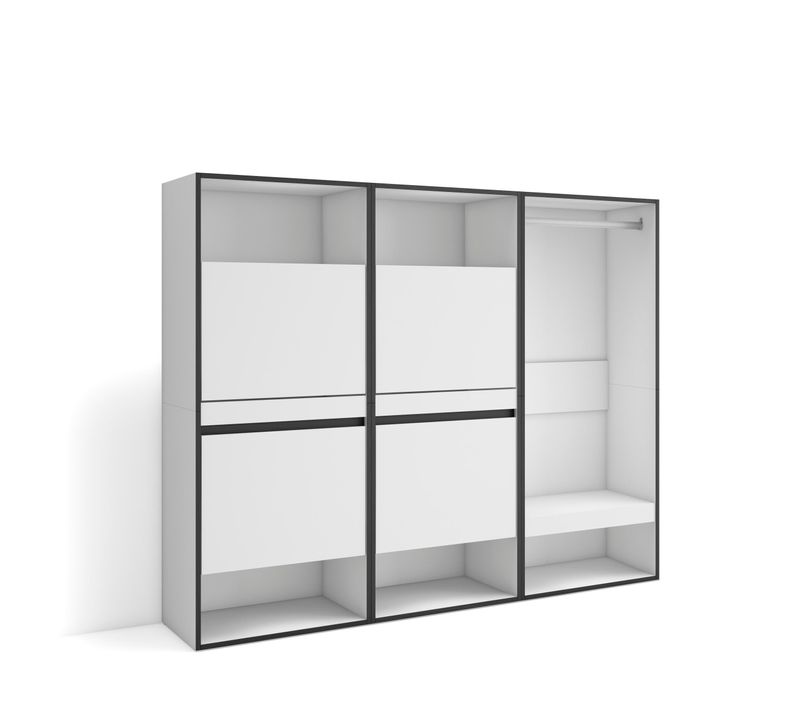 Meuble à Chaussures, 180x35x145cm, Blanc
