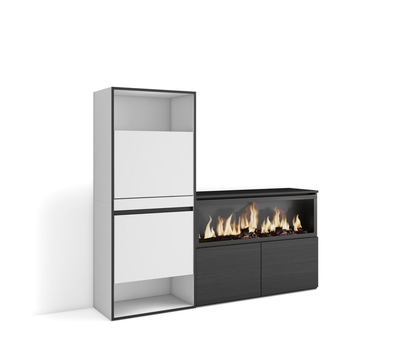 Meuble à Chaussures, 167x35x145cm, Blanc