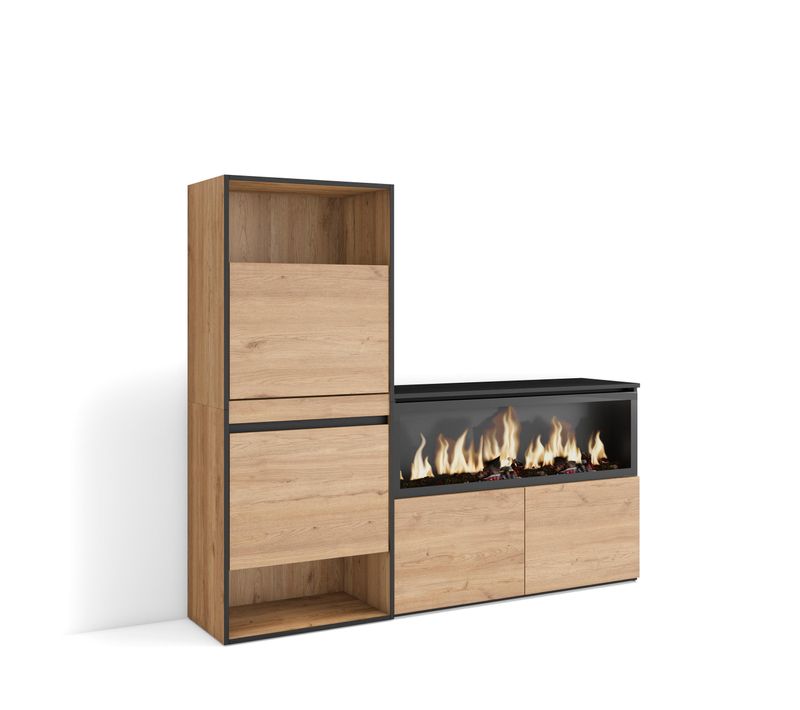 Meuble à Chaussures, 167x35x145cm, Chêne