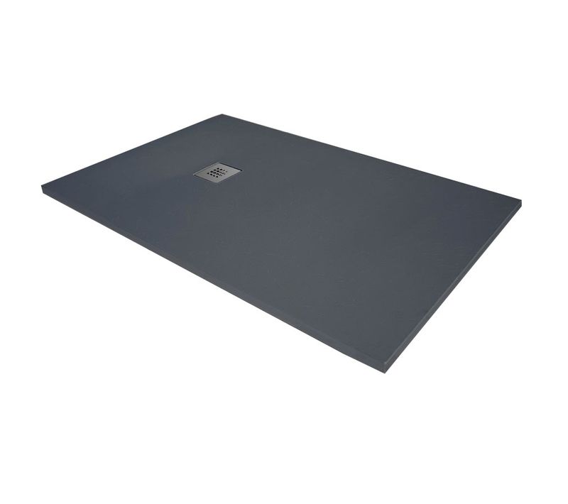 Receveur De Douche En Résine Extra Plat À Poser 80x120cm - Anthracite - Rio