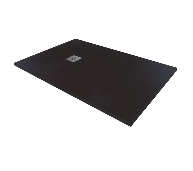Receveur De Douche En Résine Extra Plat À Poser 80x160cm - Noir - Rio