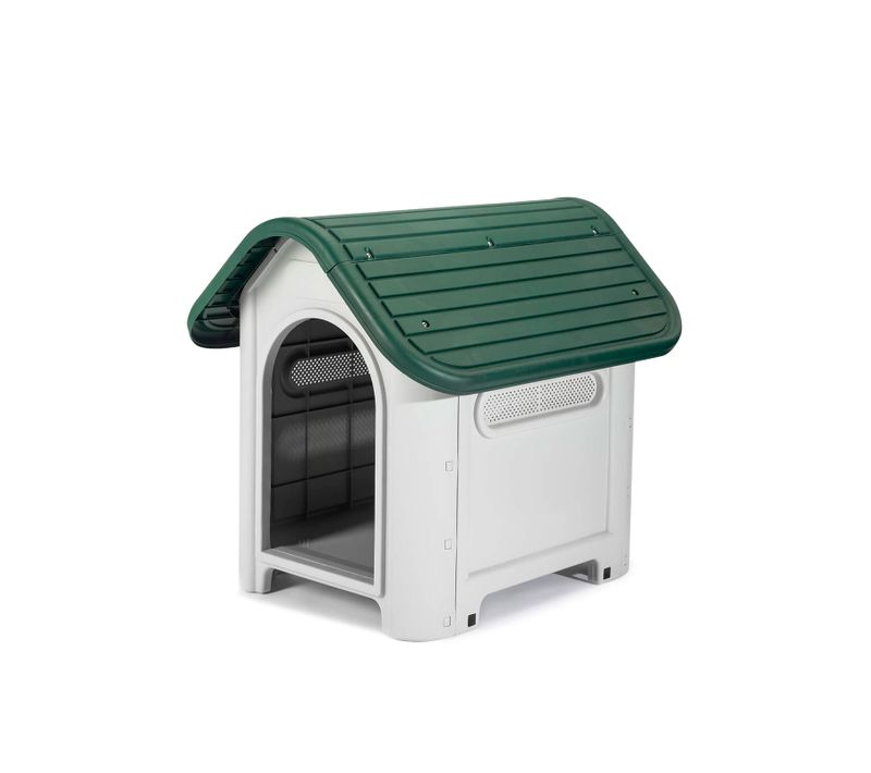 Niche Pour Chien Petit Gardiun Kira 75x59x66 Cm Fabriquée En Résine Couleur Beige/vert