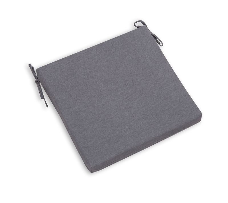 Coussin De Chaise Chillvert Gandía Square 38x38x4,5 Cm Gris Avec Housse Amovible