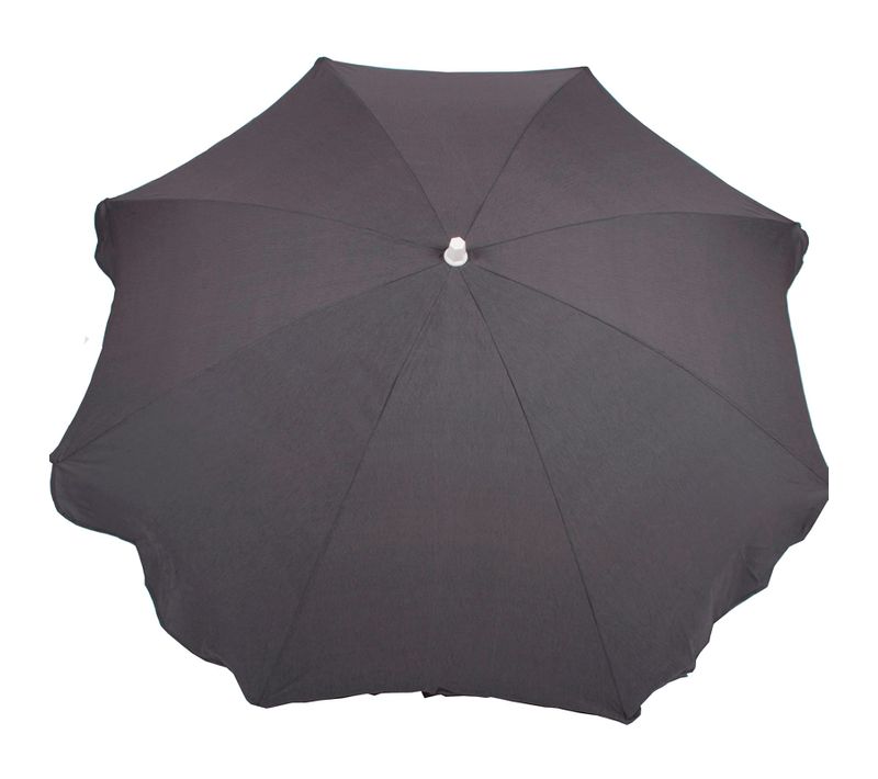 Parasol De Jardin Chillvert Gandía Aluminium Fixe Ø200 Cm Gris Foncé