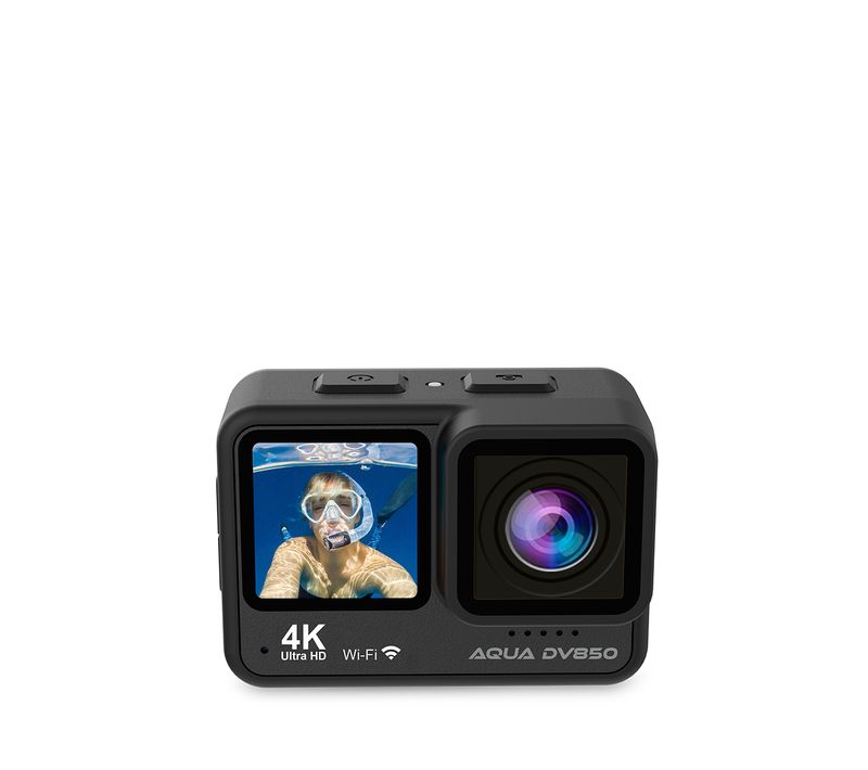 Caméra Sportive Aqua Dv850, Wifi, App Mobile, Double Écran LCD Ips, Résolution 4k Et 24mp, Étanche