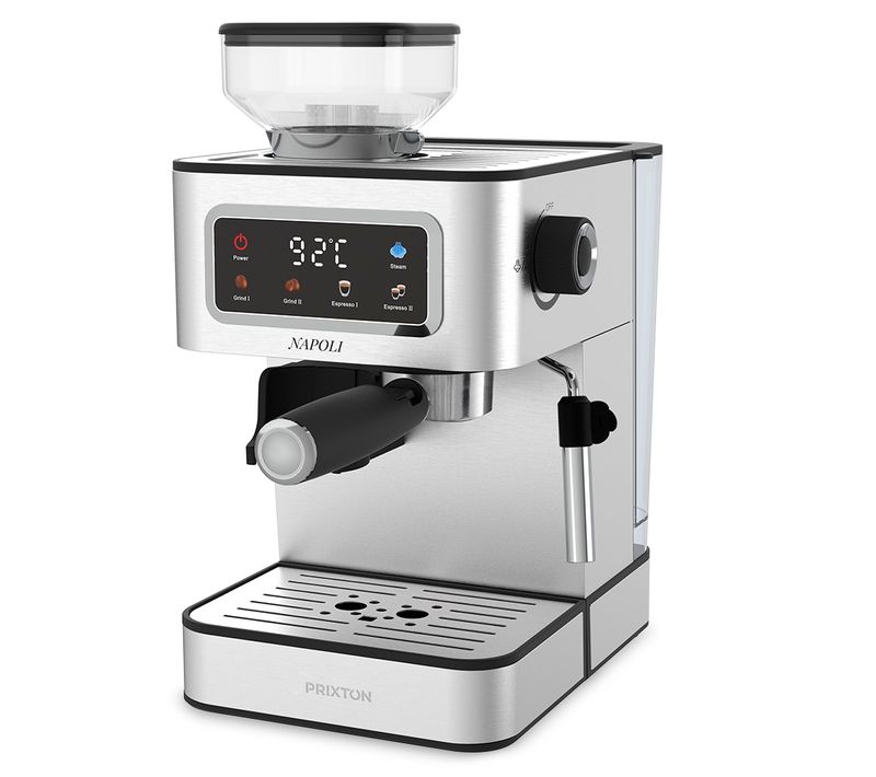 Machine à Café Expresso Napoli 1350w, Compatible Avec Grains De Café, Café Moulu Les Capsules