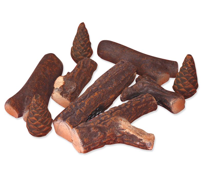 Bûches Décoratives En Fibre Céramique Pour Cheminées à L'éthanol. 9 Pièces