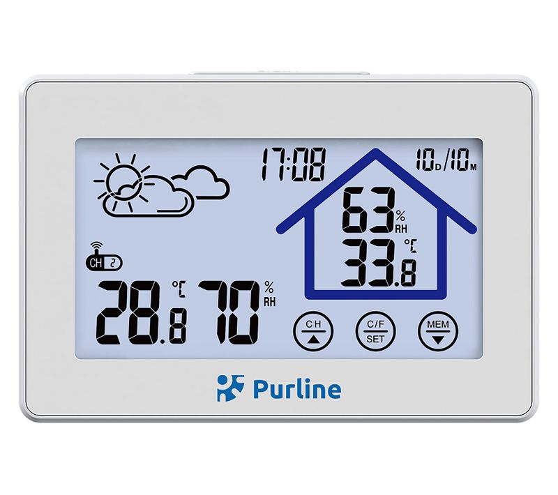 Station Météo Tactile Avec Hygromètre Et Capteur Extérieur