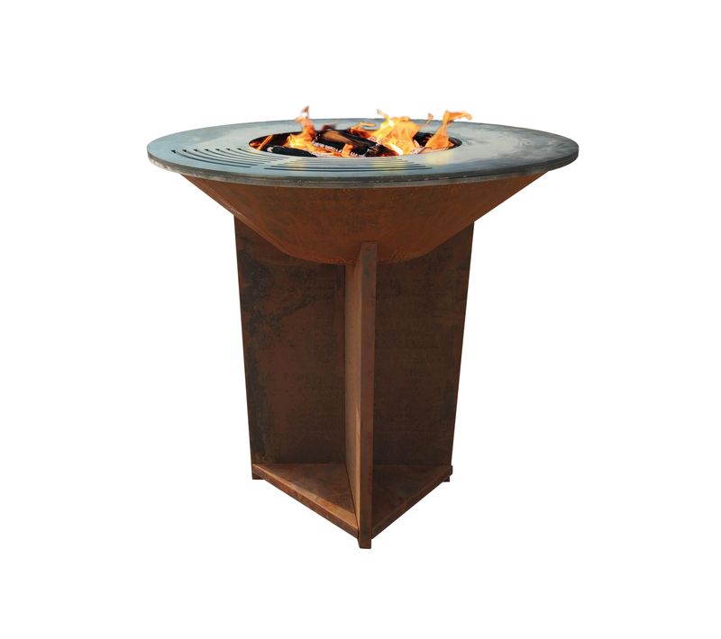 Barbecue Brasero Avec Plaque D'acier De 100 Cm