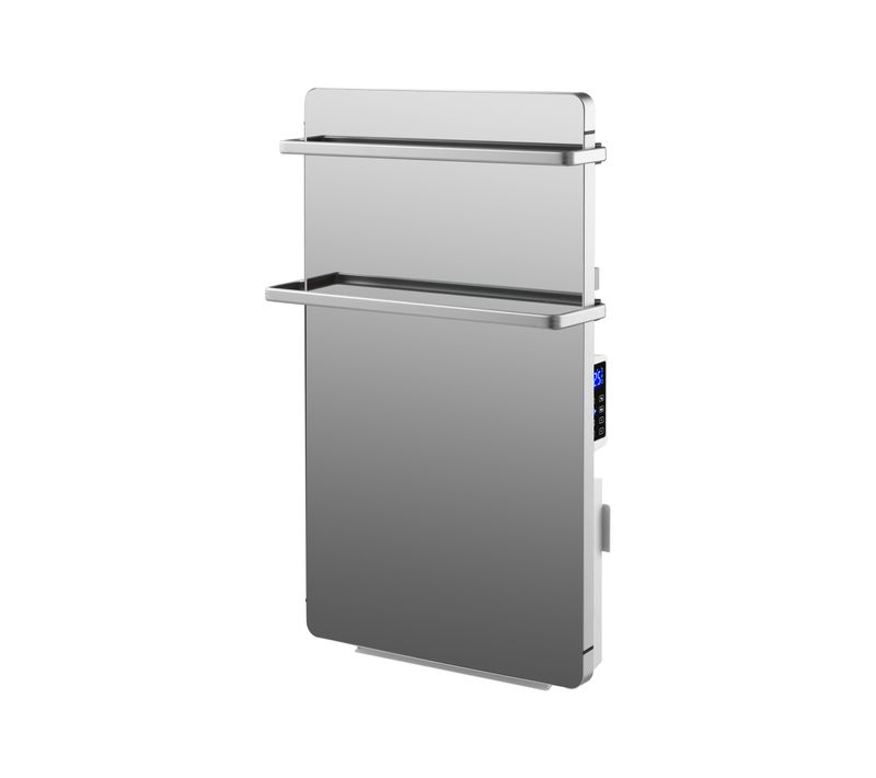 Sèche-serviette Électrique 2000w En Verre Trempé Finition Miroir Et Display LED