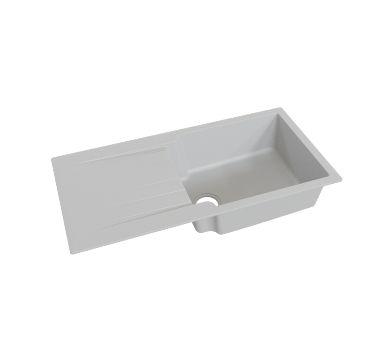 évier Resiroc Avec 1 Bac + égouttoir 100cm - Gris