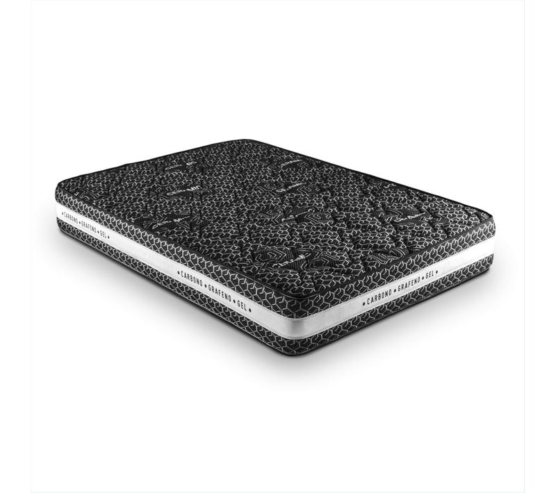 Matelas Mousse 80x190 Ceramic - Ép 26 Cm - Mi-ferme - Accueil Mémoire De Forme - Stretch Ceramic