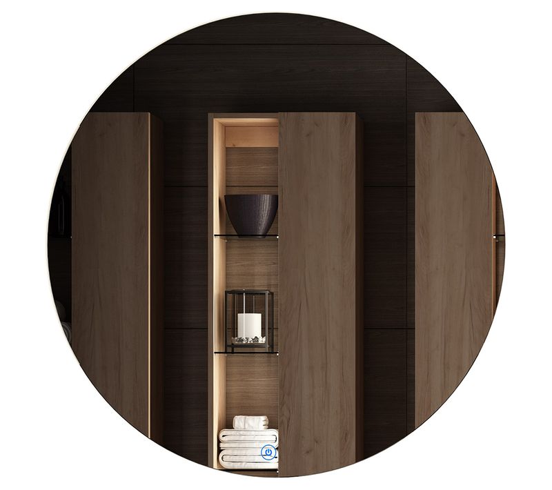 Miroir Rond Éclairage LED De Salle De Bain Solen Avec Interrupteur Tactile - 70cm