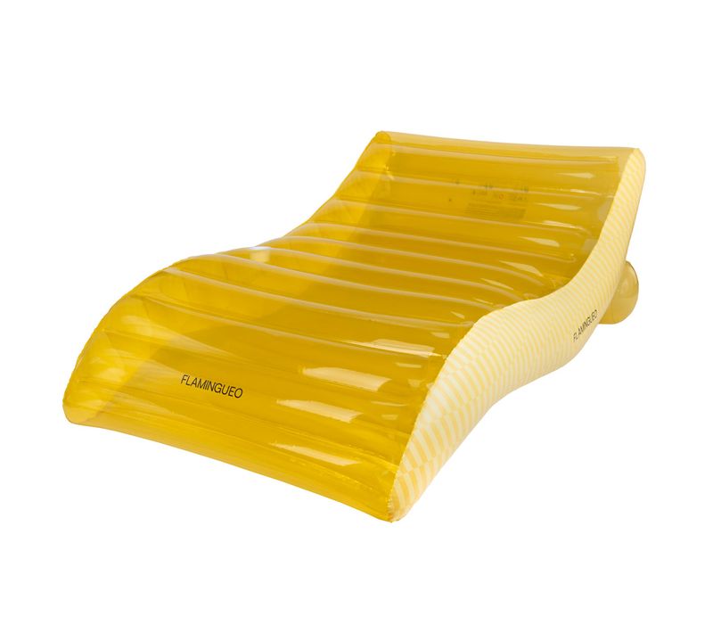 Chaise Longue Gonflable Piscine Pvc Jaune