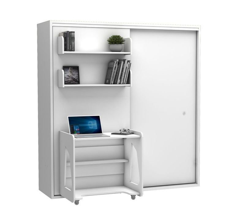 Lit Rabattable 90x190 Cm - Blanc