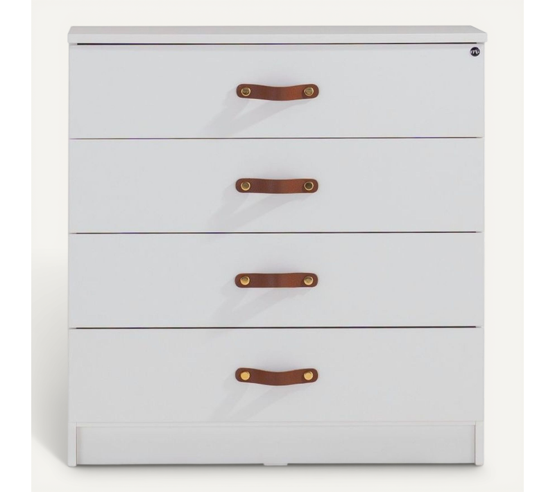 Commode 4 Tiroirs Blanc 87.7x85.2x44.8cm
