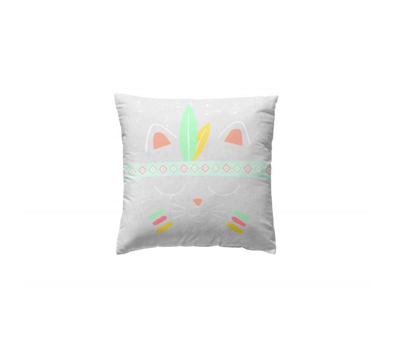 Housse De Coussin En Coton Blanc 40x40cm